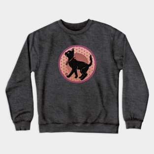 Black kitty with a bell Crewneck Sweatshirt